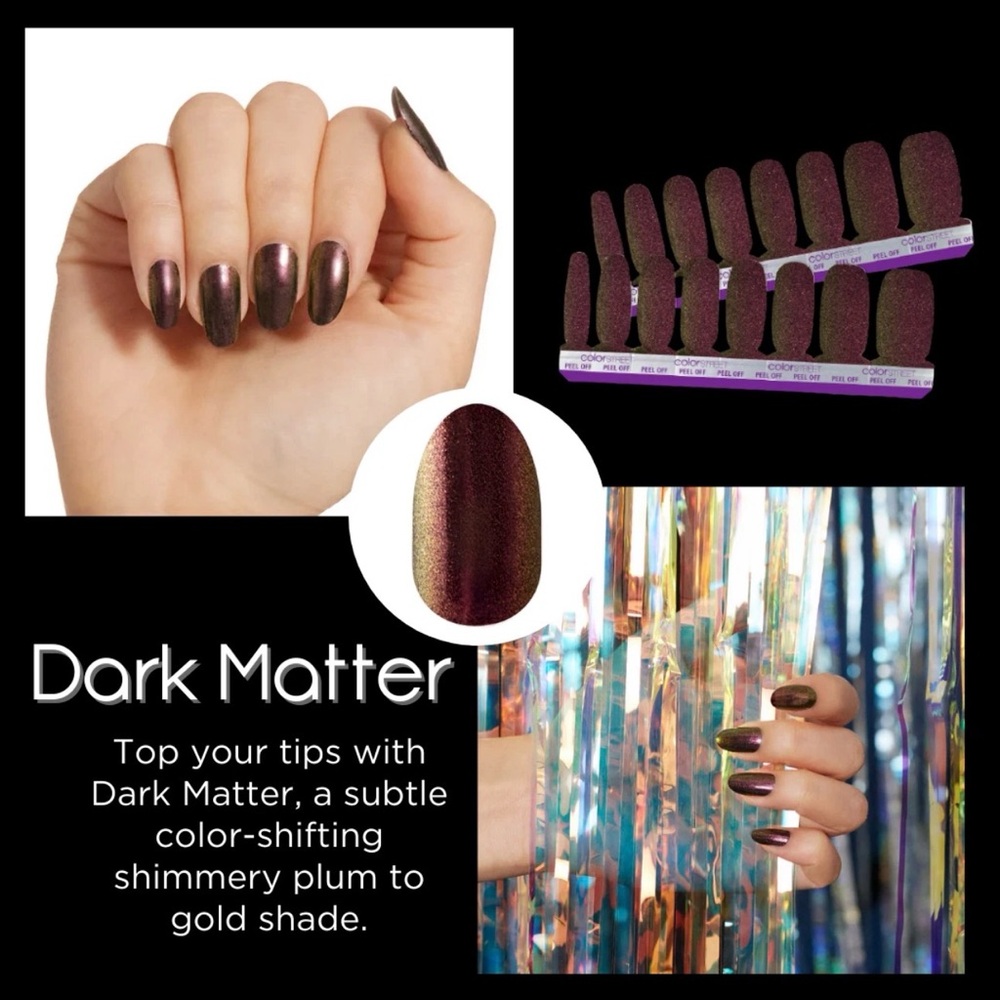 Color Street Dark Matter Plum to Gold Color-Shifting Press-On Nails